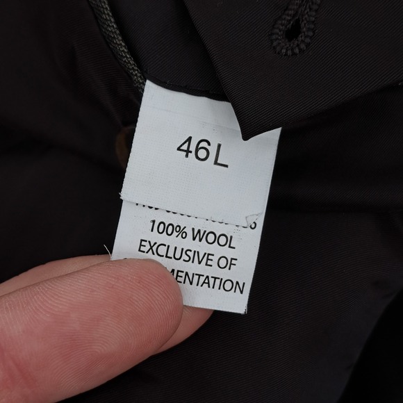 Jos A Bank Mens 46L Plaid Wool Traveler's 2 Piece Suit Windowpane Pants 41x31 - Picture 11 of 16